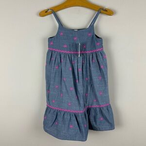 NWT chambray embroidered spaghetti strap dress size 4